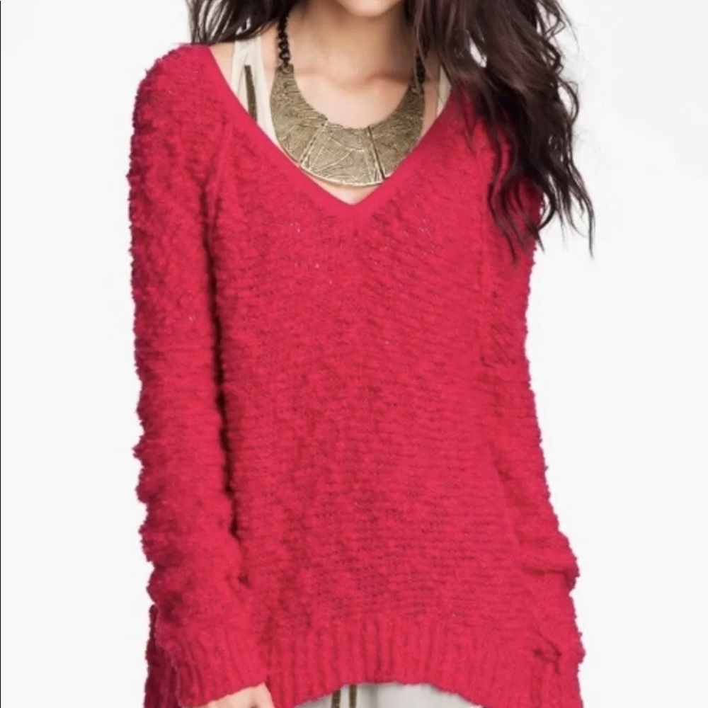 Free People Boucle Songbird Sweater Sz S